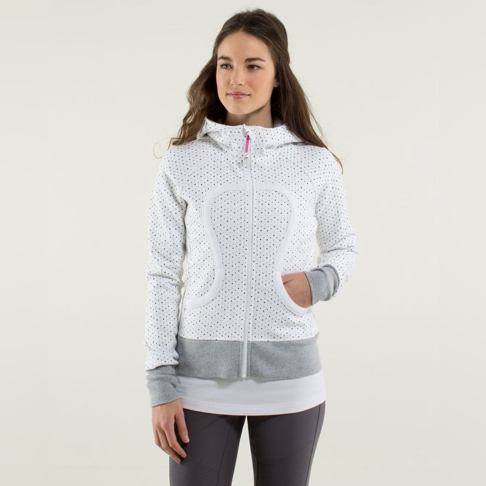 Lululemon Polka Dot Hoodie Scuba Hoodie Sz 8/M